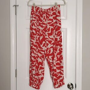 Christian Soriano Animal Print Cargo Joggers Women's Size Small;